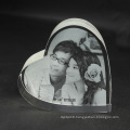 Heart 3D Engraving Crystal Photo Frame Craft for Wedding Gift